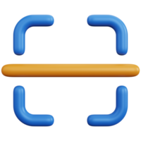 3D-Rendering leerer Scanner isoliert png