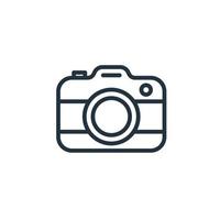 icono de cámara vectorial aislado en un fondo blanco. símbolo de cámara fotográfica para aplicaciones web y móviles. vector