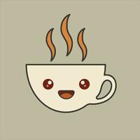 gráfico vectorial ilustrativo de una taza de café caliente vector