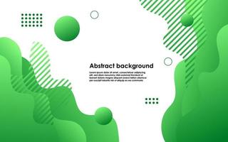 modern green gradient color liquid abstract background and fluid shape composition vector