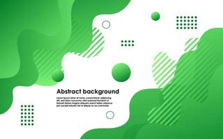 modern green gradient color liquid abstract background and fluid shape composition vector