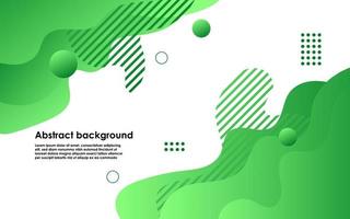 modern green gradient color liquid abstract background and fluid shape composition vector