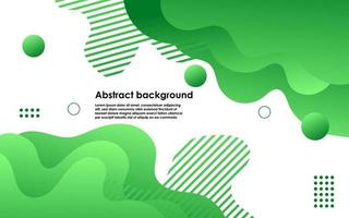 modern green gradient color liquid abstract background and fluid shape composition vector