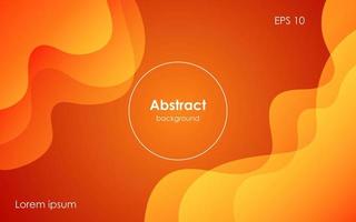 modern orange gradient color liquid abstract background and fluid shape composition vector