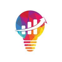 Business Finance Logo template vector icon design. Bulb lamp Business Idea Logo design Template