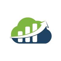 diseño de icono de vector de plantilla de logotipo de finanzas empresariales en la nube. plantilla de diseño de logotipo empresarial financiero y contable.