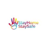 Let's stop covid-19 stay home stay safe logo design. Stay home, stay safe vector, vector