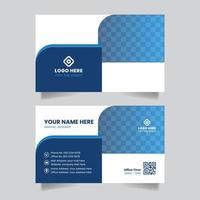 Double-sided creative business card name card visiting card template design vector