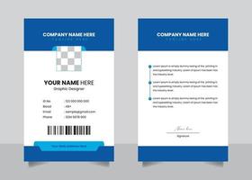 vector de diseño de plantilla de tarjetas de identificación oficial de negocios