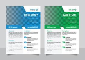 Professional business case study flyer banner poster design template vector