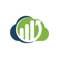 diseño de icono de vector de plantilla de logotipo de finanzas empresariales en la nube. plantilla de diseño de logotipo empresarial financiero y contable.