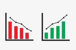 gráficos de negocios y gráficos de iconos. icono de infografía empresarial. estadísticas y datos, gráfico de barras vector