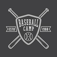 Vintage baseball logo, emblem, badge and design elements. Vector illustration