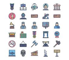 Museum and art gallery icon set vector