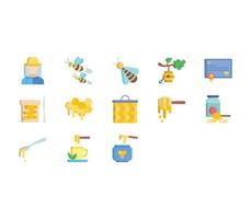 Apiary farming icon set vector