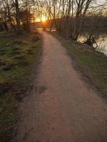 sundown at a german lake photo