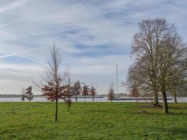 the river rhine in wesel photo