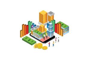 Modern Isometric Business To Business Illustration, Web Banners, Suitable for Diagrams, Infographics, Book Illustration, Game Asset, And Other Graphic Related Assets