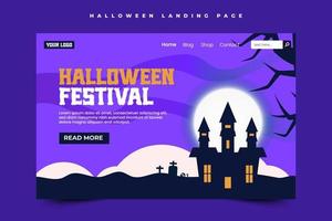 plantilla de diseño gráfico con temática de halloween fácil de personalizar diseño simple y elegante vector