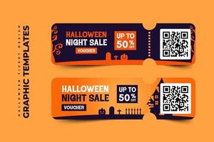 Halloween themed graphic design template easy to customize simple and elegant design vector