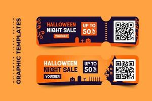 Halloween themed graphic design template easy to customize simple and elegant design vector