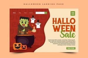 plantilla de diseño gráfico con temática de halloween fácil de personalizar diseño simple y elegante vector