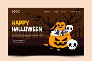 plantilla de diseño gráfico con temática de halloween fácil de personalizar diseño simple y elegante vector