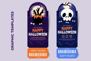 plantilla de diseño gráfico con temática de halloween fácil de personalizar diseño simple y elegante vector