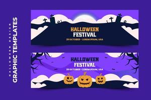 plantilla de diseño gráfico con temática de halloween fácil de personalizar diseño simple y elegante vector