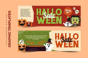 plantilla de diseño gráfico con temática de halloween fácil de personalizar diseño simple y elegante vector