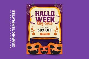 Halloween themed graphic design template easy to customize simple and elegant design vector