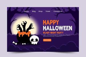 plantilla de diseño gráfico con temática de halloween fácil de personalizar diseño simple y elegante vector