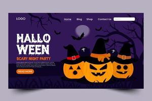 plantilla de diseño gráfico con temática de halloween fácil de personalizar diseño simple y elegante vector