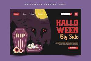 plantilla de diseño gráfico con temática de halloween fácil de personalizar diseño simple y elegante vector