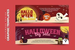 plantilla de diseño gráfico con temática de halloween fácil de personalizar diseño simple y elegante vector