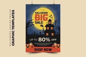 Halloween themed graphic design template easy to customize simple and elegant design vector