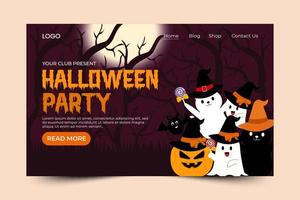 plantilla de diseño gráfico con temática de halloween fácil de personalizar diseño simple y elegante vector