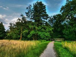 hiking at a lake in westphalia photo