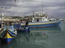 marsaxlokk harbor on malta island photo