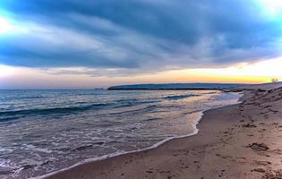 beauty evening view at Black sea coastline photo