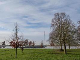 the river rhine in wesel photo