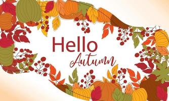 Vector of abstract backgrounds with copy space for text - autumn sale