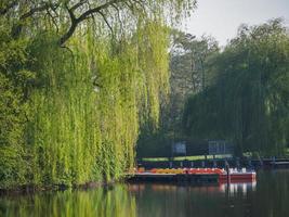 hiking at a lake in westphalia photo