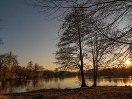 sundown at a german lake photo