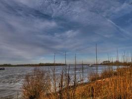 the river rhine in wesel photo