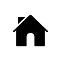 Home icon in black solid style vector