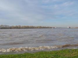 the river rhine in wesel photo