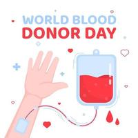 World Blood Donor Day vector background. Awareness poster with red paper cut blood drop. 14 june. Hemophilia day concept