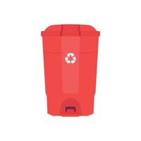 Recycle Bin Flat Illustration. Clean Icon Design Element on Isolated White Background vector