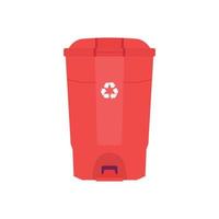 Recycle Bin Flat Illustration. Clean Icon Design Element on Isolated White Background vector